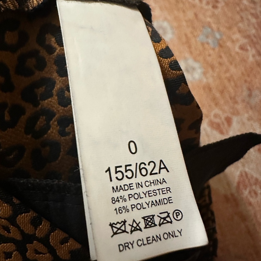 KATE SPADE Flora Leopard Jacquard Crop Trousers In Black size 0 NJMUA804 - Picture 12 of 12